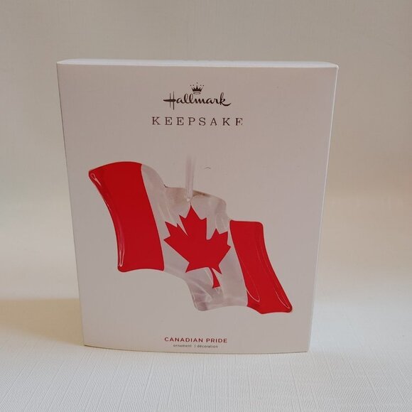 2019 Hallmark Keepsake Canadian Pride Ornament Glass Canadian Flag Terry… - Picture 5 of 8